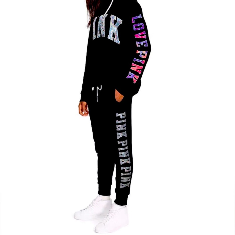 VS PINK Bling Watercolor Hoodie NWT